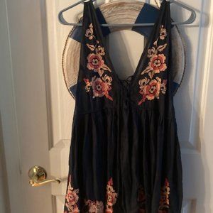 Free People short blue floral  dress